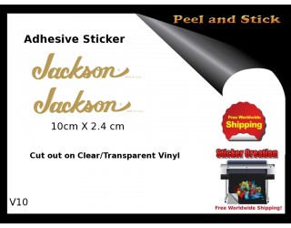 Jackson Guitar Adhesive Sticker v10